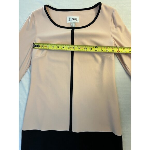 Joseph Ribkoff colour block tunic dress US size 10 Pink Black Mid Length *flaw - Picture 4 of 6